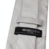 [Michiko London] Formal Silver Long Tie, Approx. 170cm Total Length, 8cm Wide Blade (Suitable for Larger Sizes), Gift Box Included, Perfect for