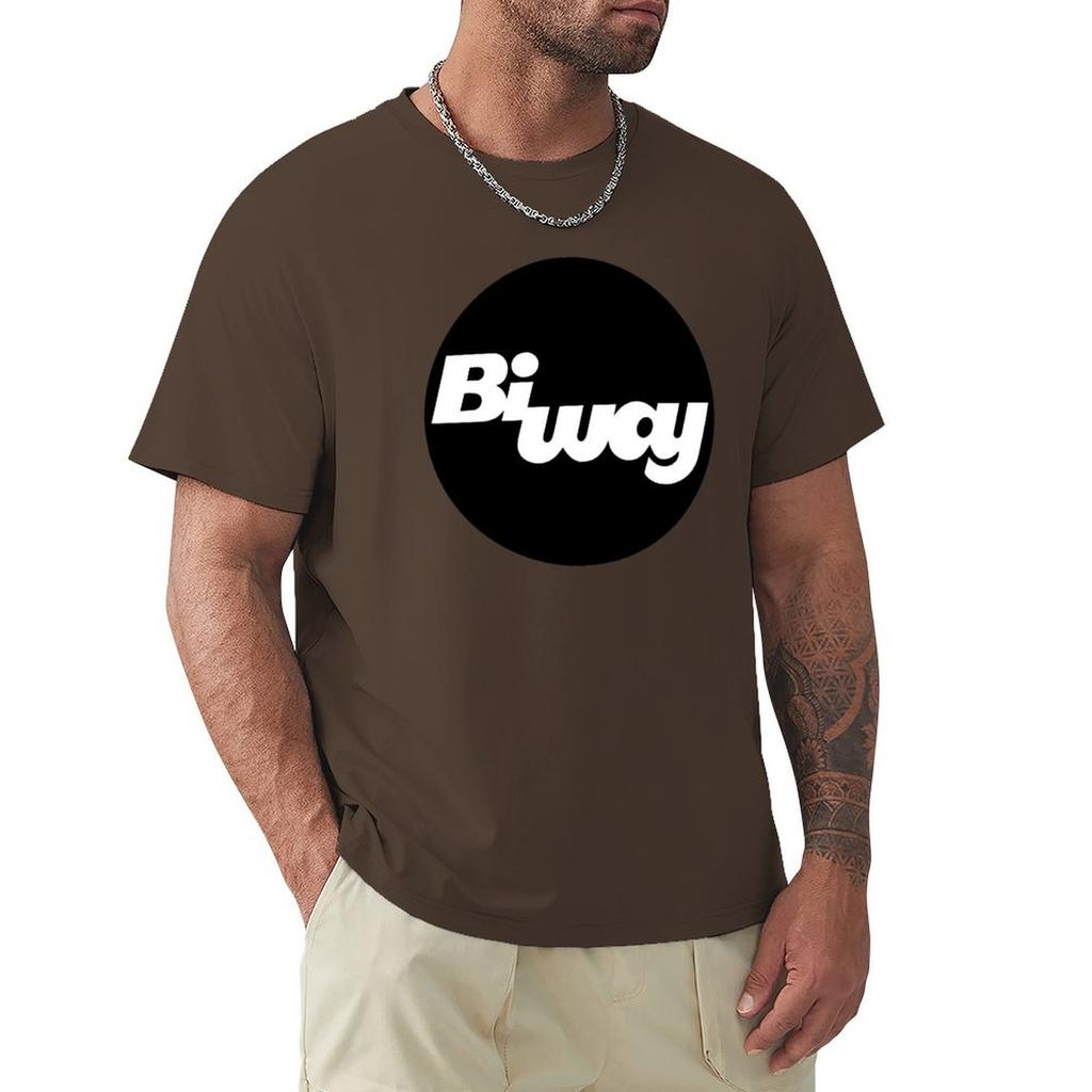 Biway (Circle Logo) T-Shirt Customizeds Quick-Drying Vintage T Shirts Graphic Shirts Men