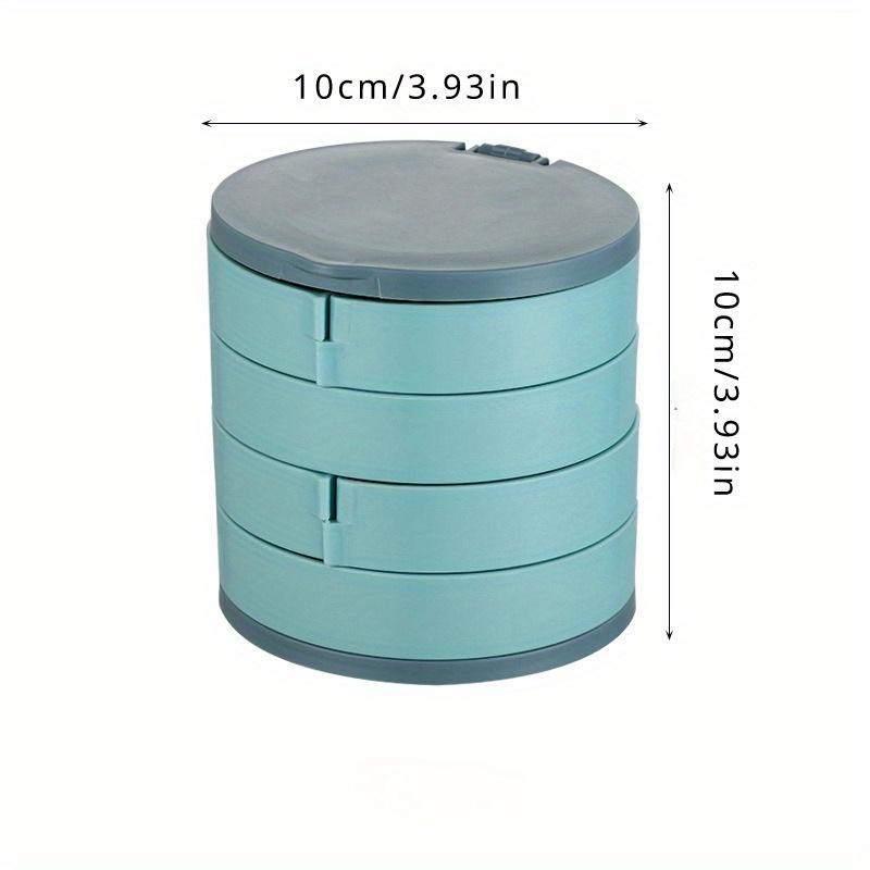 1pc Rotating Storage Box for Organizing Earrings, Rings, And Necklaces Made of Multi-Layer Plastic, Jewelry Boxes organizer box