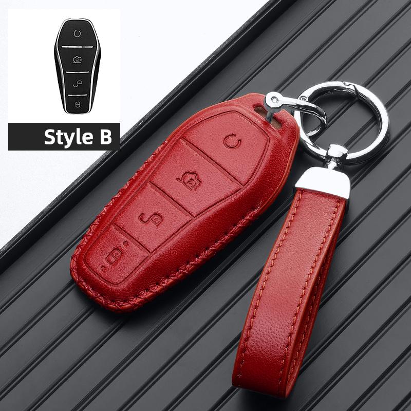 Leather Car Key Case Remote Cover Shell Holder Fob For BYD New ATTO 3 Atto 2 Song Pro Shark 6 Dolphin Mini Seal U 05 Sealion 07