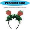 Havajská tématická pokrývka hlavy s tropickým ovocem, prázdninová čelenka do vlasů s třpytivým práškem pro party nadšence a milovníky léta