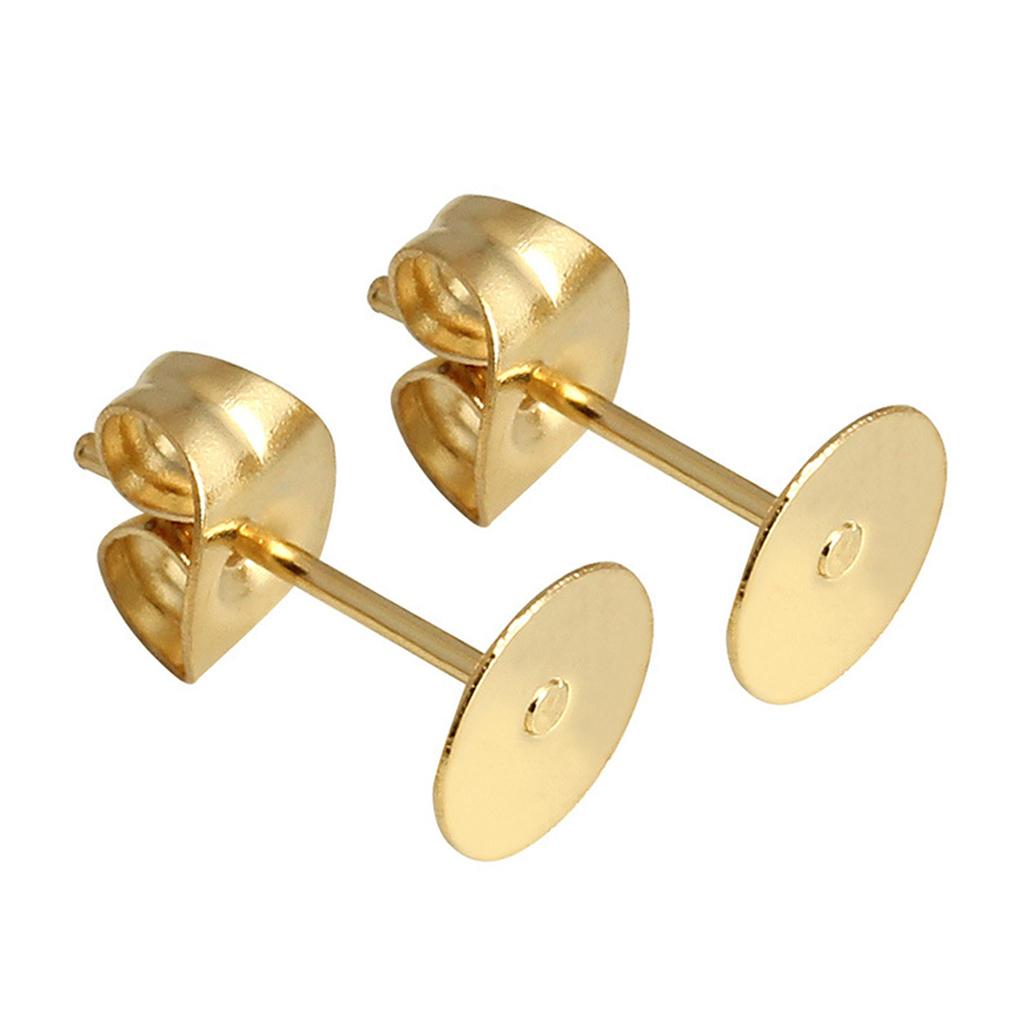 400 Sets Earrings Blank Base Crafting Popular Accessories Personality Silver Ear Backs Jewelry Making Tool Supplies