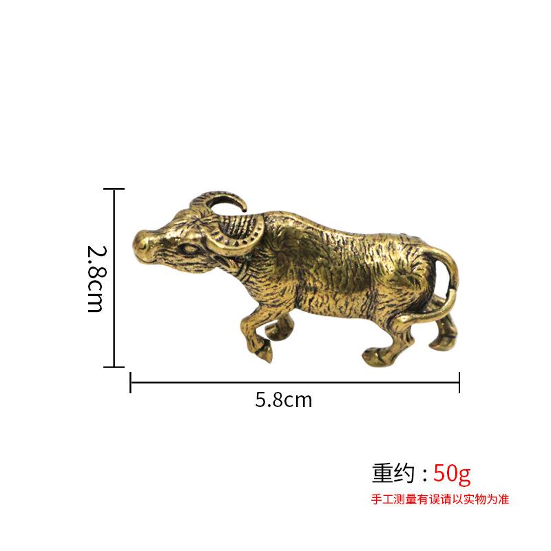 Wealth Tea Pet Wholesale Solid Brass Desktop Zodiac Lucky Small Figurines