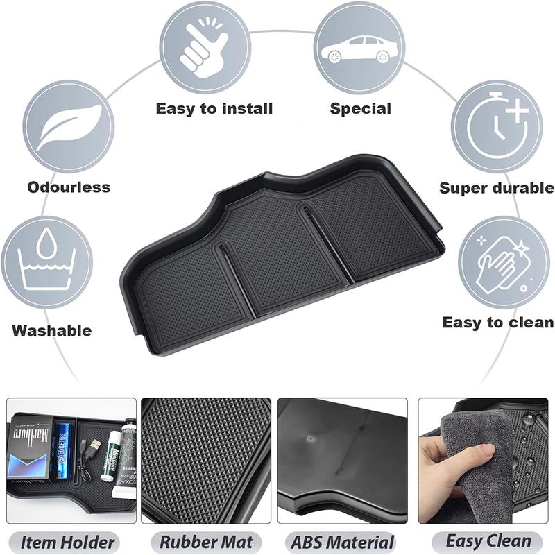 For 2025 2024 Chevrolet Silverado 1500 & GMC Sierra 1500 Center Middle Console Organizer Tray Accessories Armrest Storage