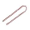 Crystal Rhinestone Chain 1 Yard 2.3cm Glass Rhinestone Leaf Shape Flower Chain DIY Decoration for Garments Earring Belt Red