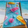 Eiscreme bedrucktes Handtuch Schnell trocknende Strandhandtücher Sind Geeignet Für Schwimmbäder Camping Yoga Und Das Fitnessstudio