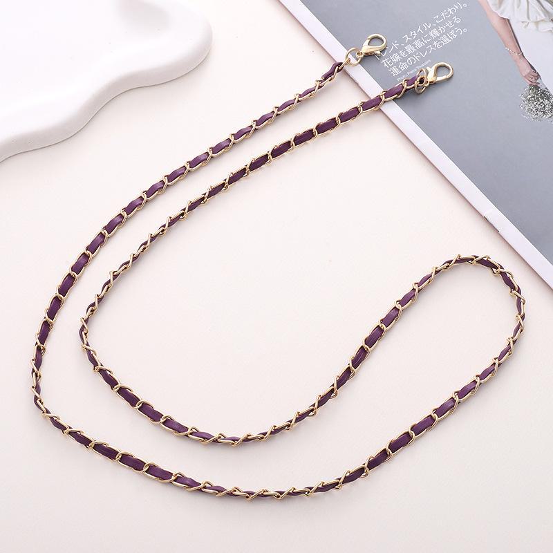 Handmade Leather Crossbody Phone Case with DIY Jewelry Pendant - Small Fragrance Style for Girls