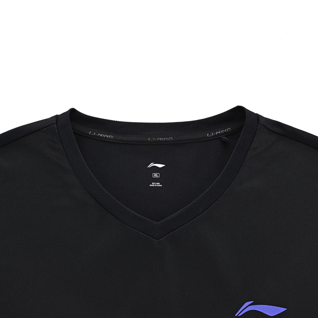Li-Ning Comfortable Breathable Lightweight Versatile Color Block Design Casual Sports Suit Short Sleeve Shorts Unisex Sportswear AATW045-1