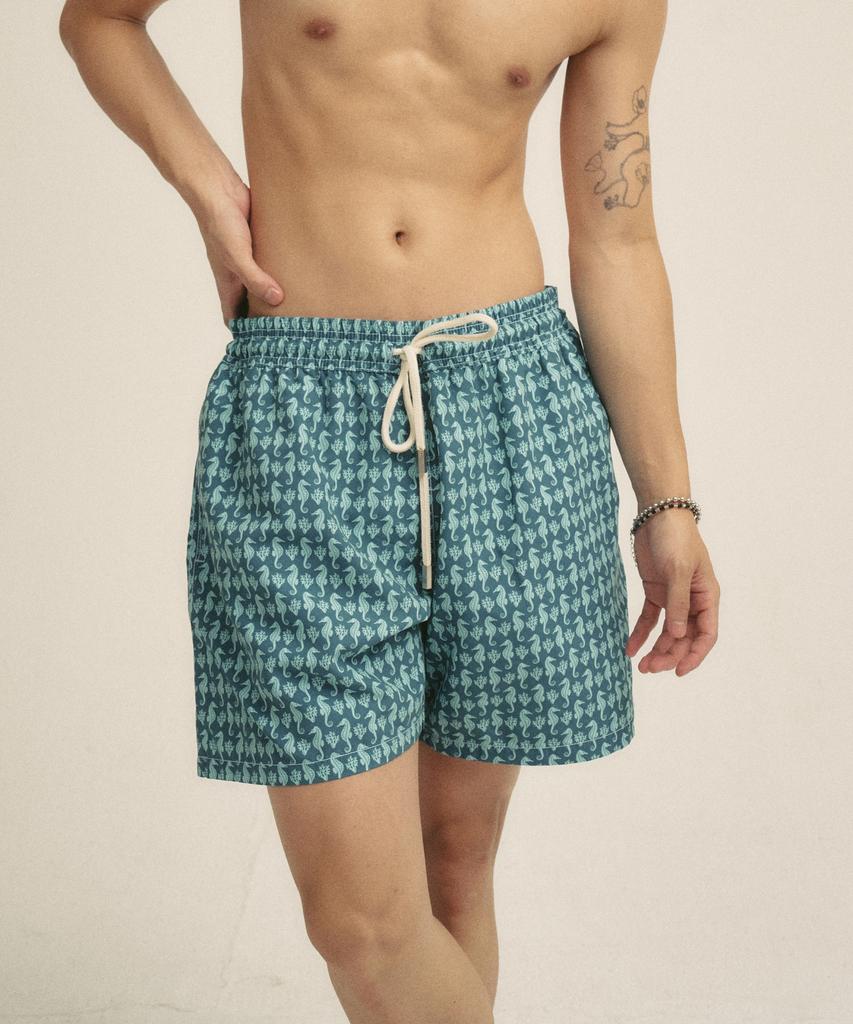 Billalei Seahorse Archive Men'S Swim Shorts - Dark Turquoise