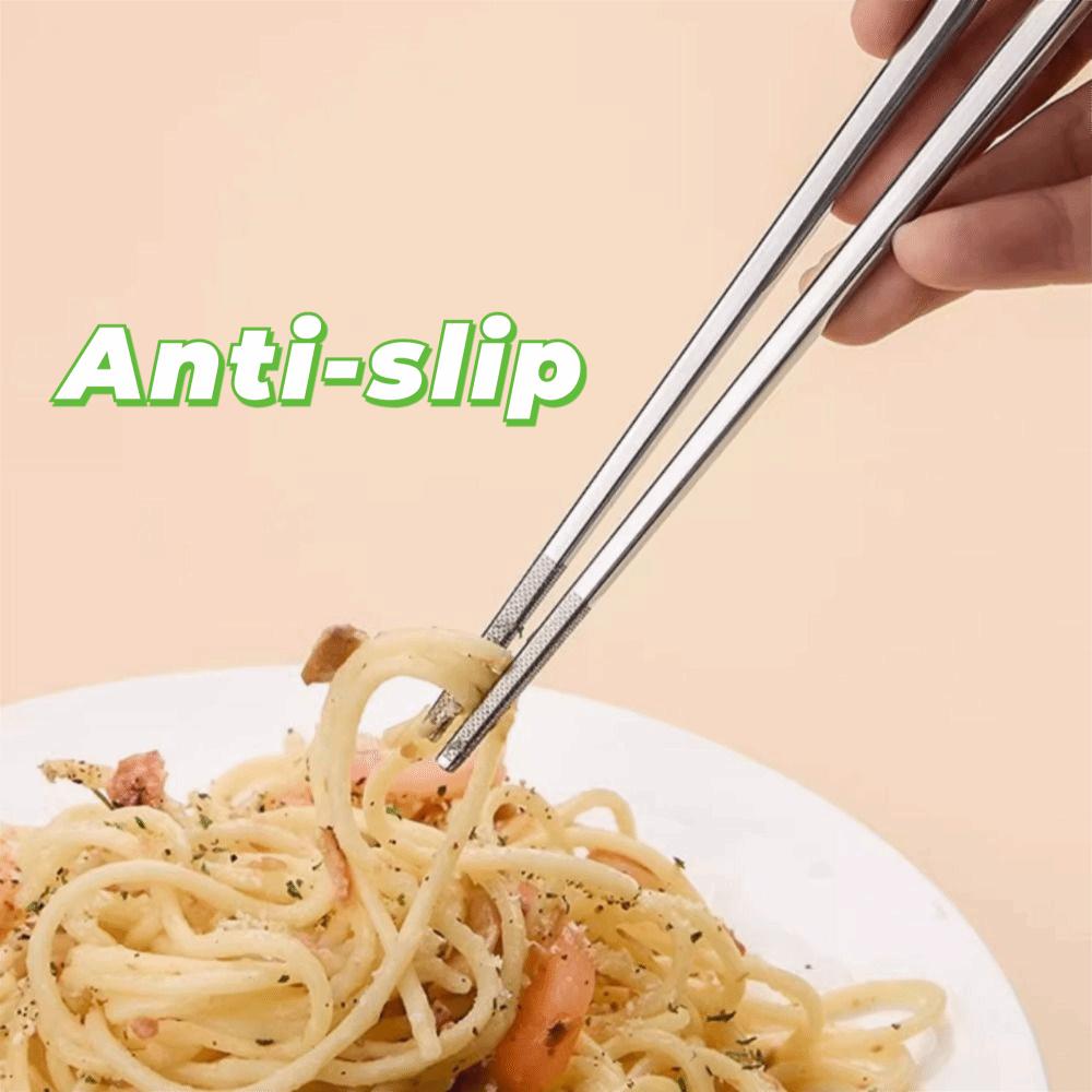 3 Pcs/Set 304 Stainless Steel Travel Cutlery Set with Storage Box Anti-slip Student Tableware Set Reusable Rust-proof