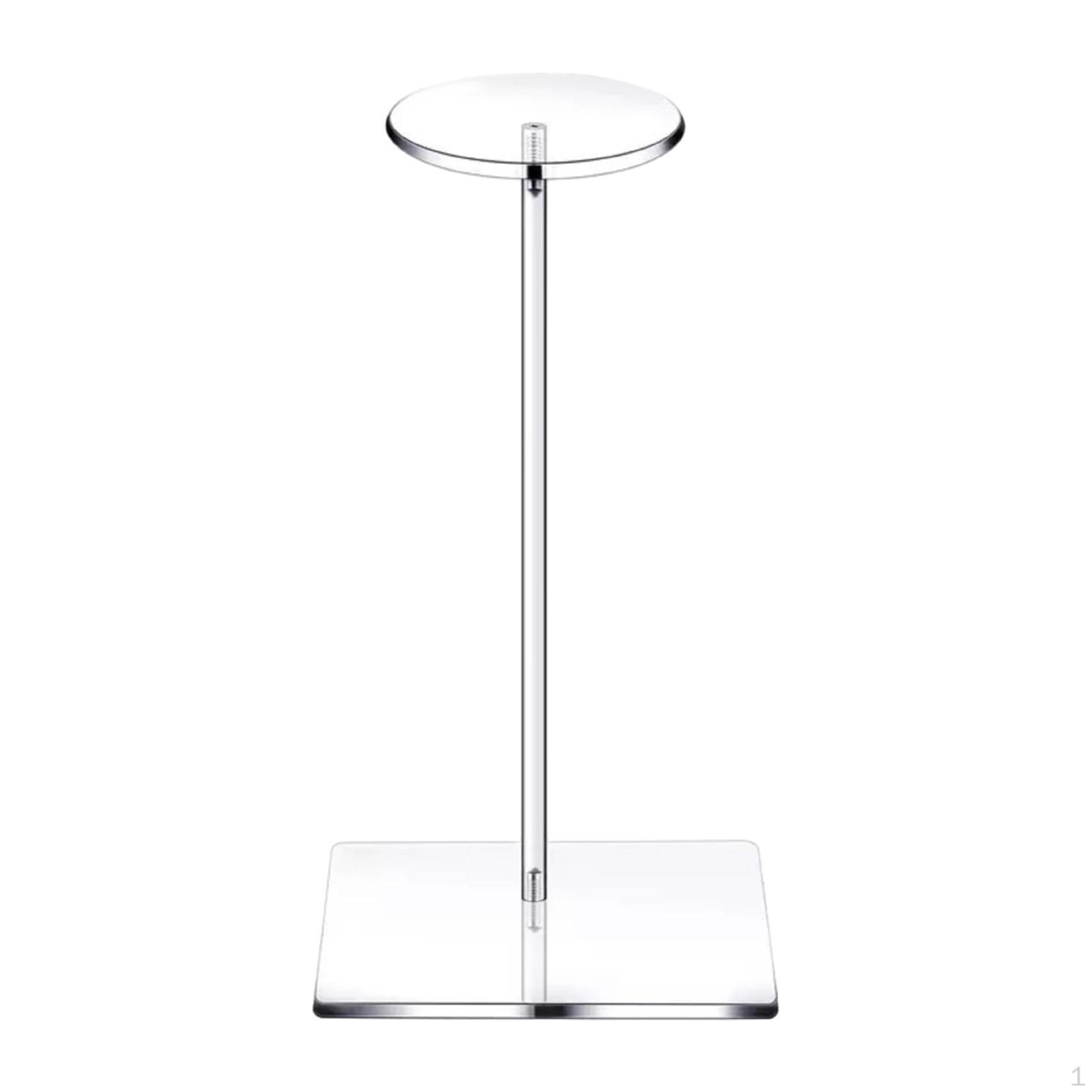 

Акриловая подставка для шляпы, стойка для парика, прозрачная круглая подставка для бейсбола Square Base 30cm