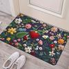 Flower Floor Mat Bathroom Absorbent Anti Slip Foot Mat Easy To Maintain Door Mat