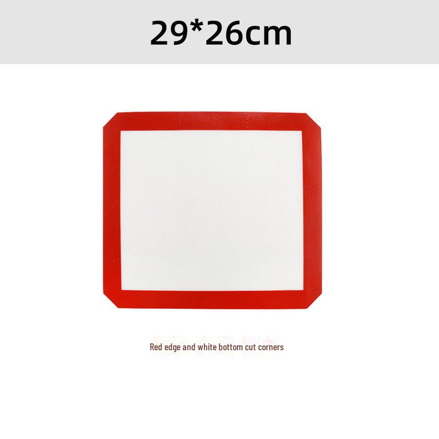 

Силиконовый коврик для выпечки макарон для печенья, помадки, бисквитов и замешивания теста Red Edge Angle Cut, White Base