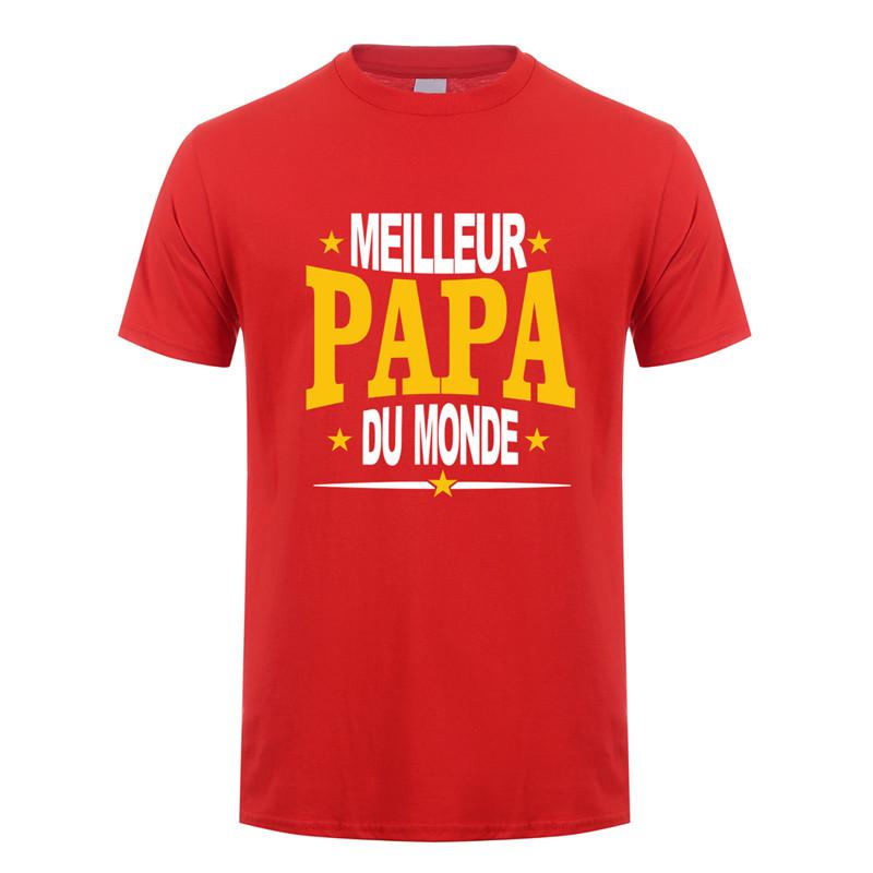 Best Dad In the World T-Shirt Short Sleeve Unisexs French Father Dad T-shirt Papa T-shirt Oz405
