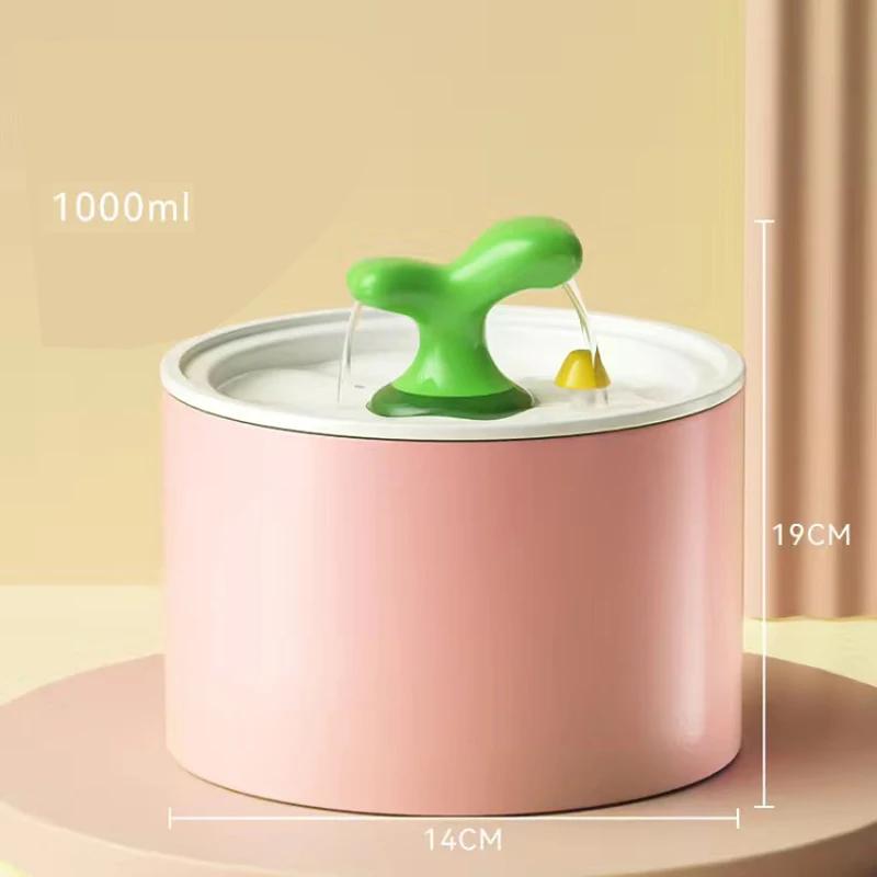 Ceramic Automatic Water Dispenser for Pet Water Feeder, Small Sapling Shape Circulation Flowing Water Bowl, Dog and Cat Bowl 1Pc