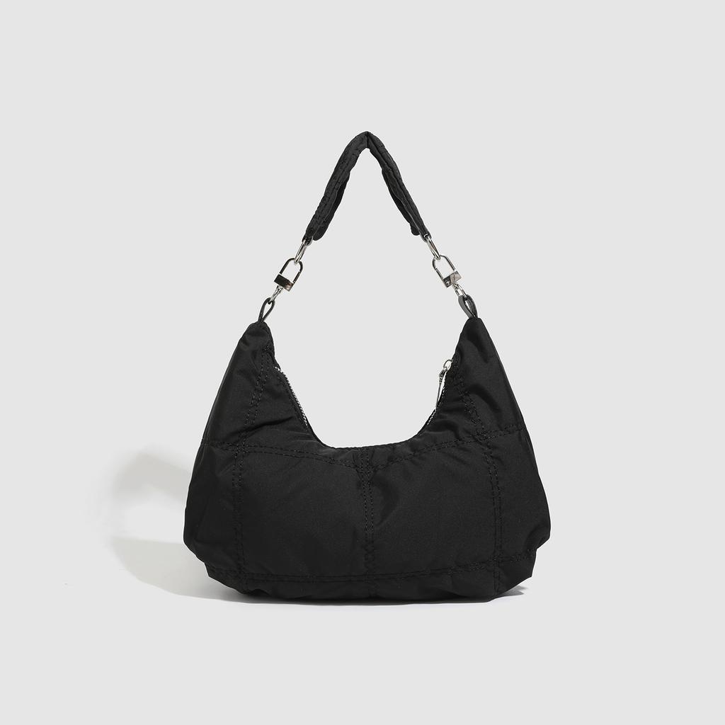 Bag Women'S Retro Black Dark Cloud Bag Niche Design Underarm Bag Portable Shoulder Bag Crescent Bag Tide