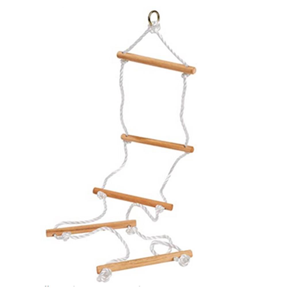 Scară de frânghie pentru copii cu trepte din lemn Scară de frânghie exterior interior Scară de cățărat Jucării leagăn pentru copii