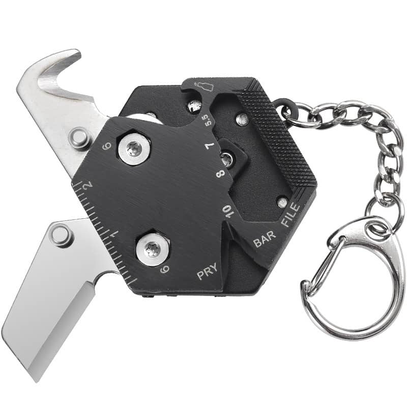 Multifunctional Hexagon Coin Outdoor EDC Tool Hexagon Folding Coin Knife Keychain Screwdriver Pocket Fold Mini Coltello Gear Pee