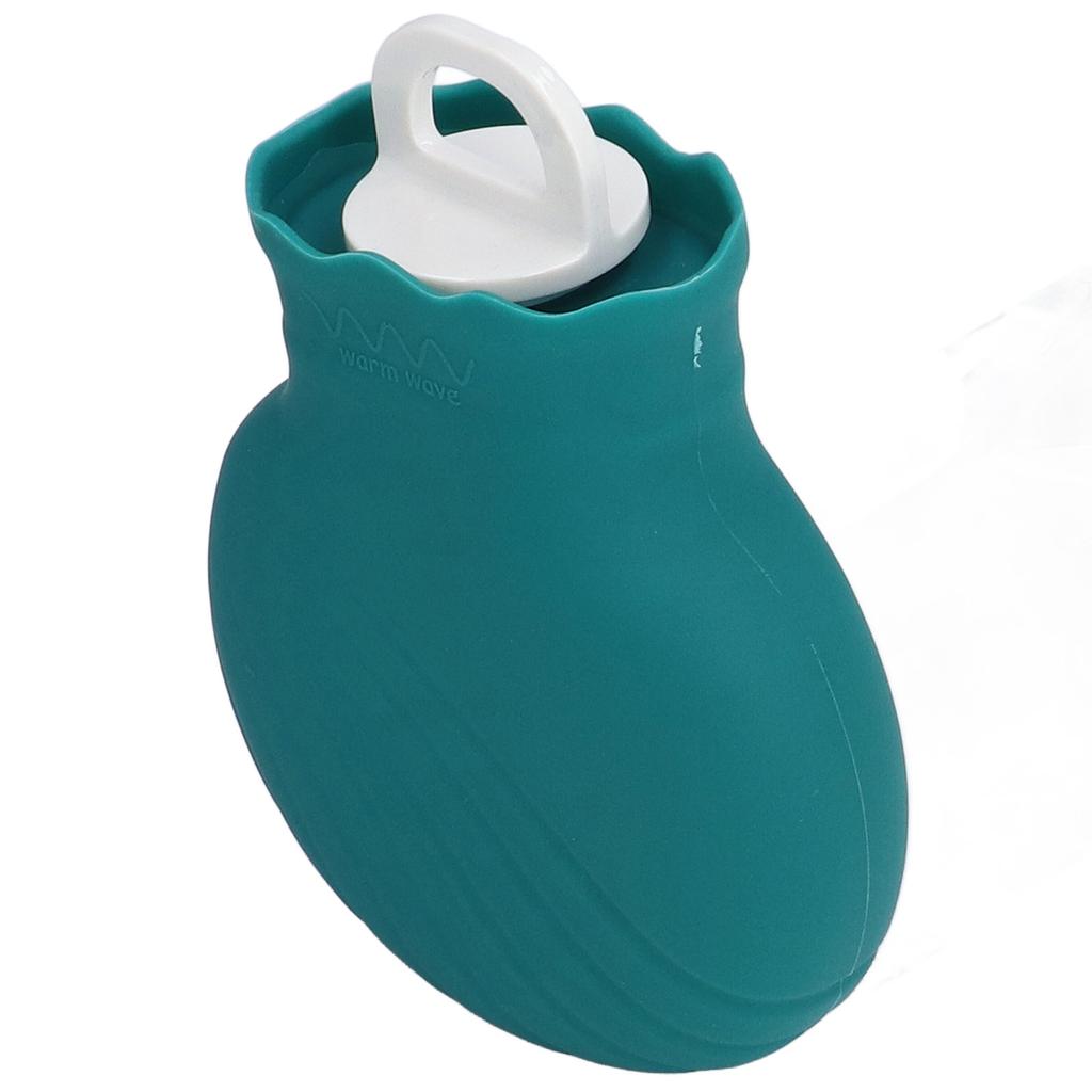 Hot Water Bottle Bag Explosionproof Silicone Hot Water Bottle with Knit Cover for Family Life 245ml