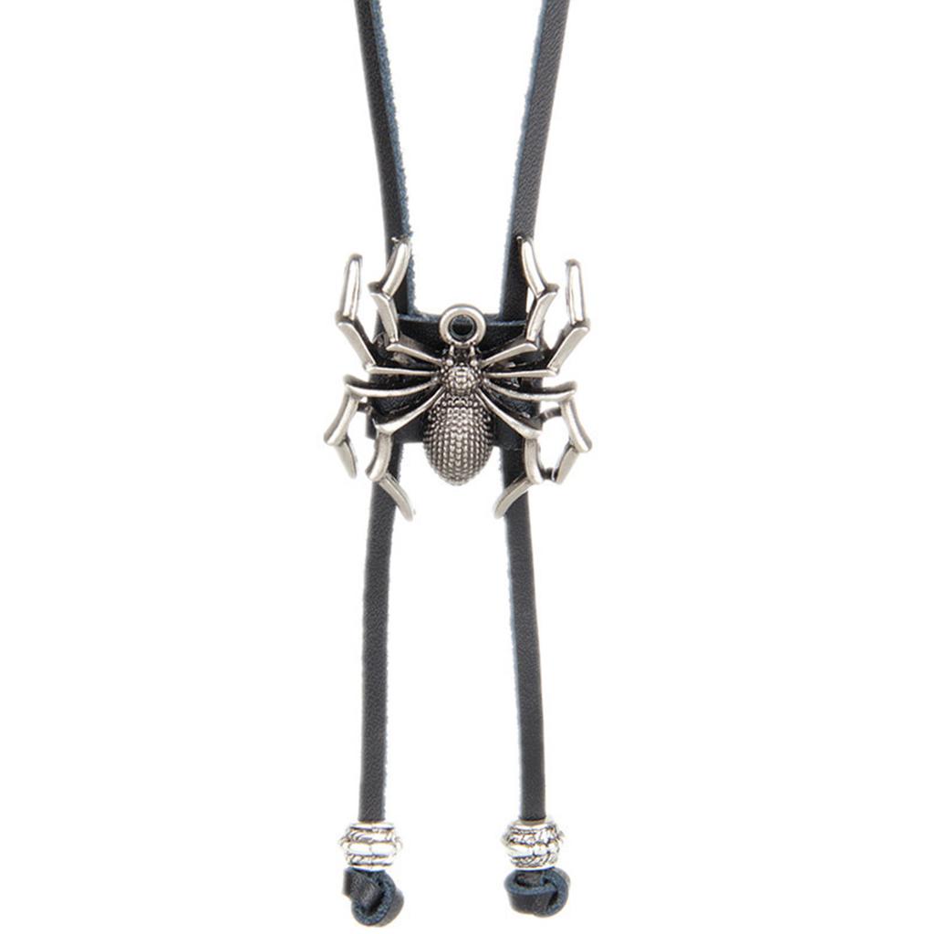 Chic 3D Spiders Buckle Bolo Tie for Men Women Bridegroom Wedding Necklace Western Cowboy Necktie Bolo Tie for Shirt
