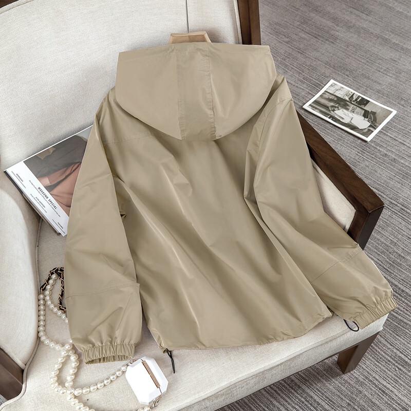 Women's Petite Loose Hooded Workwear Jacket