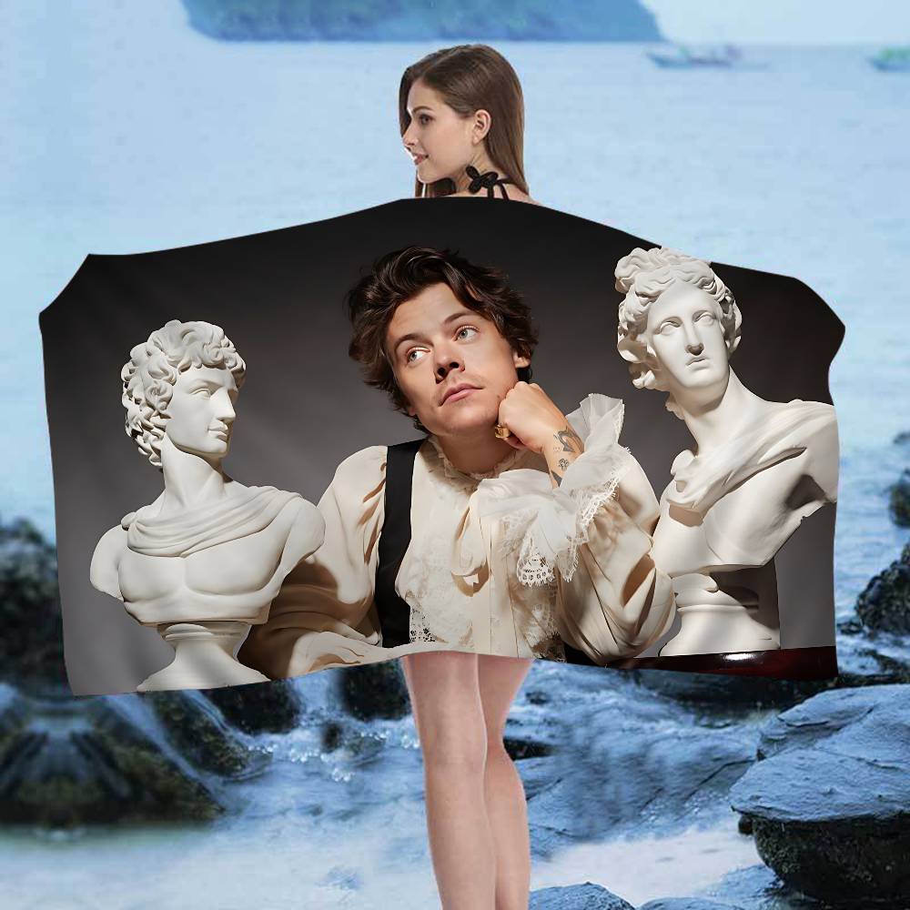 Asciugamano da Spiaggia Stampato in Microfibra Cantante Pop Classico H-Harry S-Styles Arrampicata su Montagna Yoga Spiaggia Nuoto Corsa Assorbente