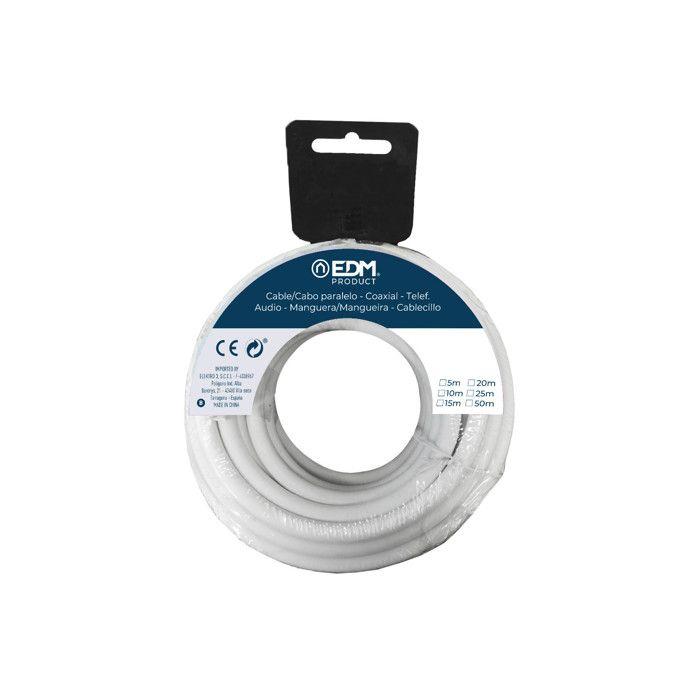 Câble Audio - 2x1,5mm - Blanc - 25 Mètres - Multiconducteur