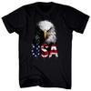 USA BALD EAGLE PATRIOTIC Graphic BLACK Men Girl Unisex Round Neck T-Shirt T1
