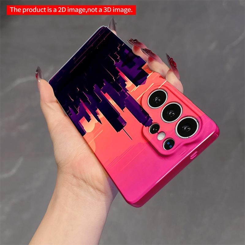 2DFlat Samsung Phone Case Purple Sunset City Skyline Phone Case Applicable To Galaxy S22 S23 S24 S25ULTRA S26 A12 A13 A14 A15 A16