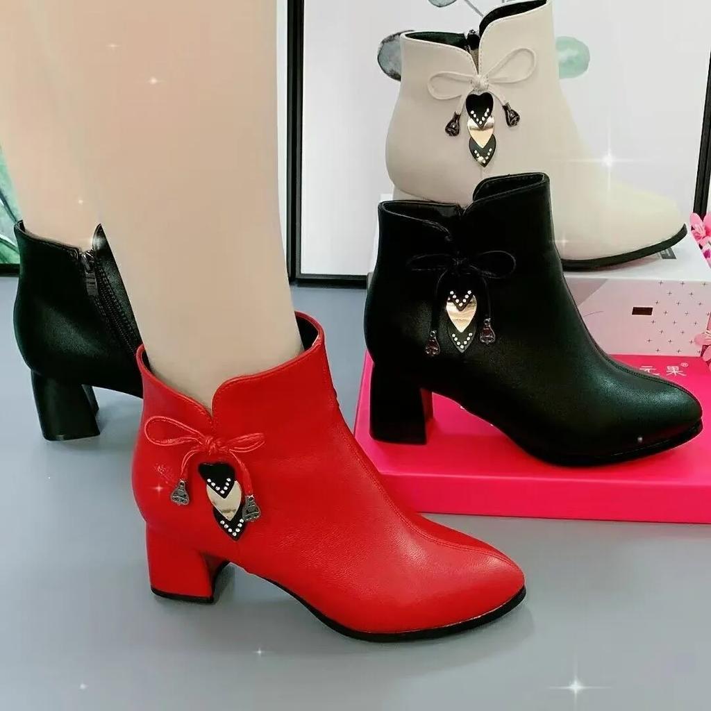 Fashion 2025 high-heeled boots female spring and autumn single boots new women's shoes zip white waterproof Taiwan high-heeled shoes