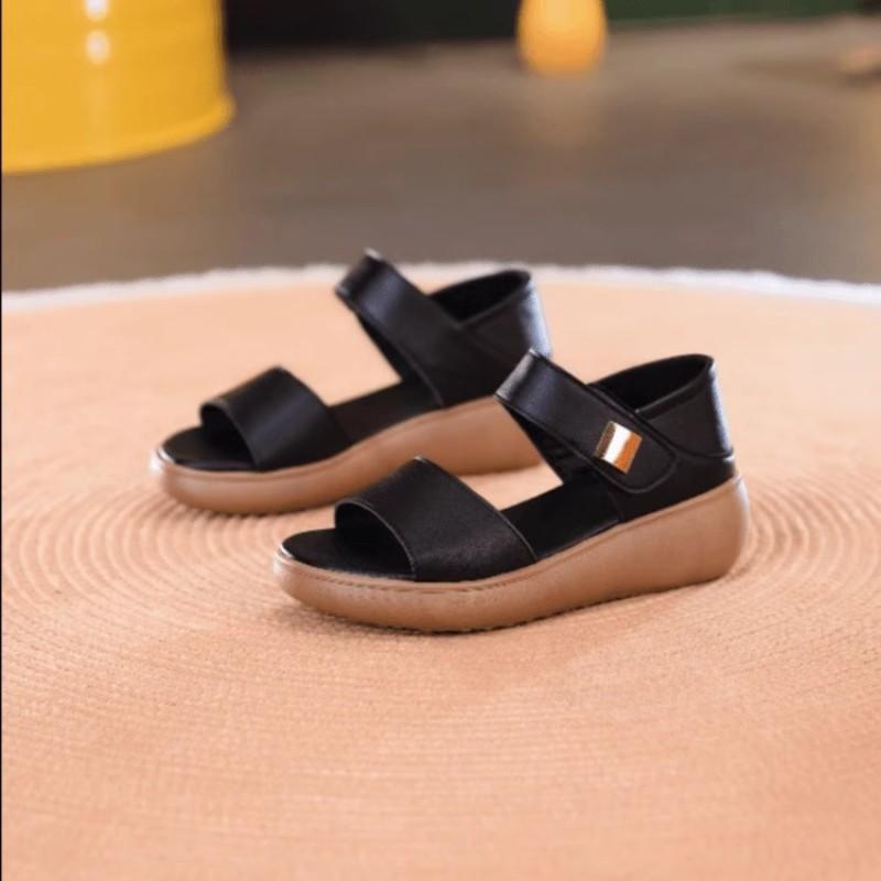 Platform Sandals Women's Summer New Casual Versatile Non-slip Velcro Wedge Sandals