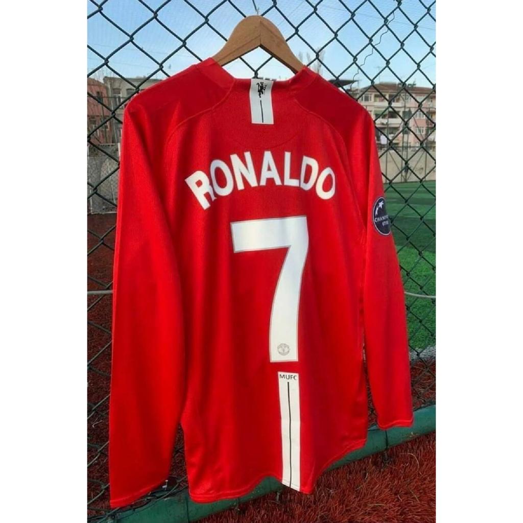 Tricou roșu pentru acasă cu mânecă lungă Dayibali Ronaldo 2007/08