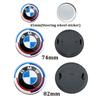 ljqvz9 3Pcs ABS 45mm/74mm/82mm car Front Hood Emblem Trunk Rear badge steering wheel cover Stickers Accessories for mini BMW X3 X4 E36