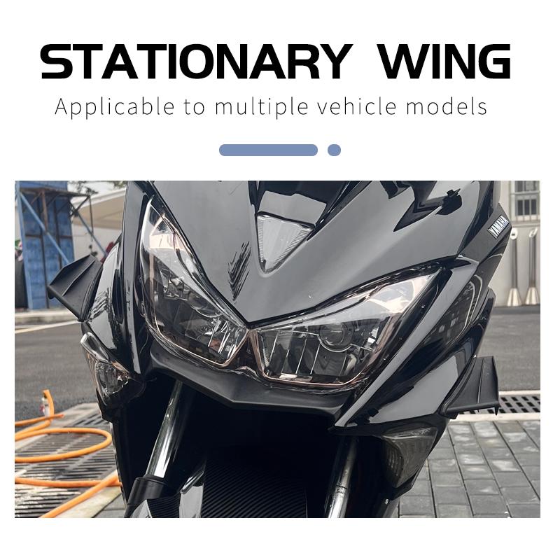 2X Universal Motorcycle Winglet Aerodynamic Spoiler Wing with Adhesive For Yamaha Suzuki Kawasaki Motorcycle Decoration Sticker