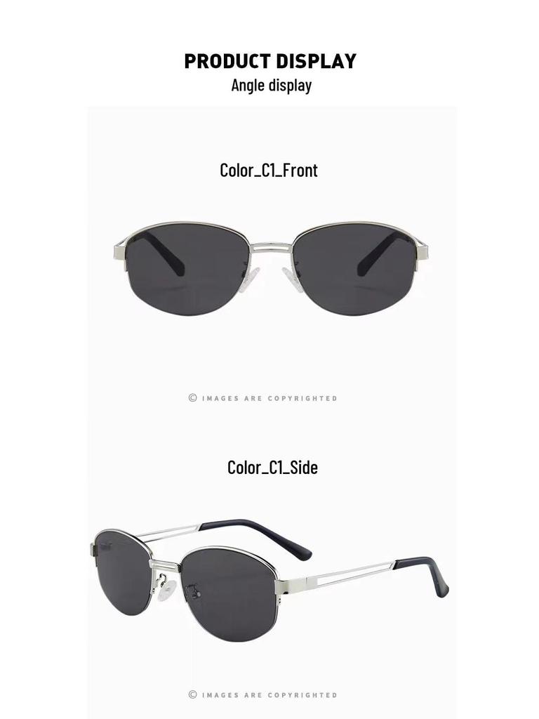 High-End Oval Gold Wire Eyeglass Frames for Women - Stylish Prescription-Ready