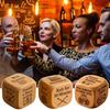 Handmade Wooden 6-Sided Decision Dice – Unique Gift for Knitting Embroidery Lovers, Fun Party Game & Stocking Stuffer for Men
