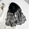 Korean Version of Three-dimensional Embroidery Lace Small Silk Scarf Fashion Headscarf Temperament Decorative Headband Streamer