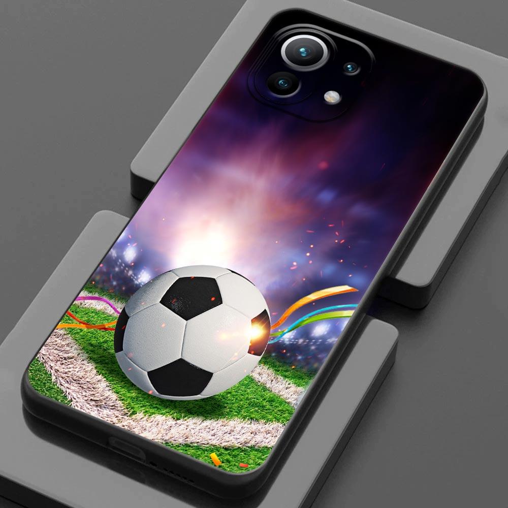 Football Field Soccer Ball For Xiaomi 15 Ultra 11T 12T 13T 14T Pro Phone Case Mi POCO X7 M7 F7 Pro F5 F6 M6 X3 X5 X6 Back Cover