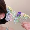 Sweet Pastel Floral Hair Clips Artificial Flower Bouquet U Pins Delicate Hair Accessories For Wedding Party Daily Hair Styling