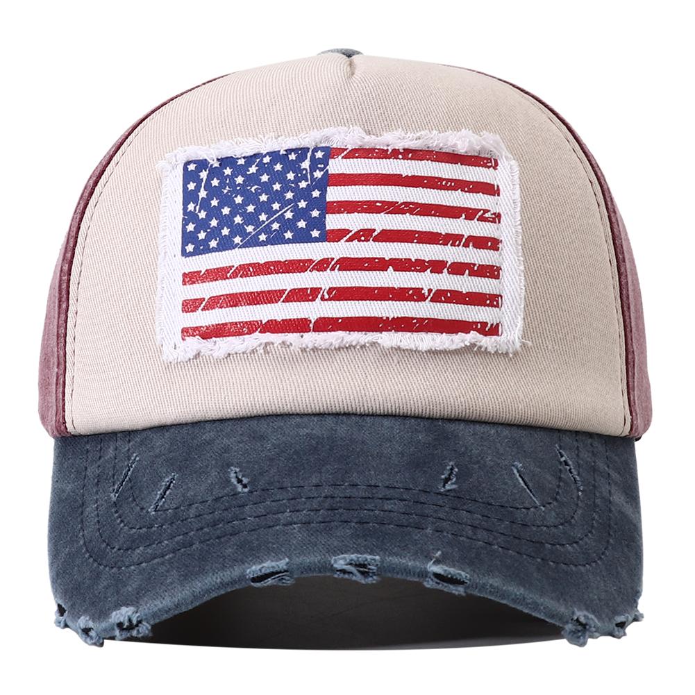 New Designer Usa Flag Embroidered Baseball Cap Bone Masculino Vintage 5 Panel Snapback Hats For Women Men Casquette Homme