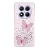 For Xiaomi Redmi Note 14 Pro 4G TPU Case WANLONFENG AW Series PVC Butterfly Epoxy Phone Cover with HD Film