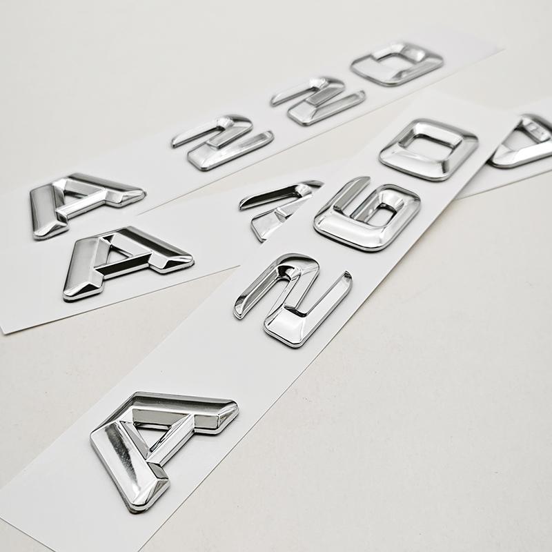 3D ABS Car Letters Logo A180 A220 A260 Badge Rear Trunk Emblem For Mercedes Benz A Class A180 A200 A220 A260 W177 Tail Marking
