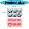 2lots Food Grade Heart Shape Silicones Molds 6 Holes Love Valentines Candy Molds For Candy Resins And Candle Making