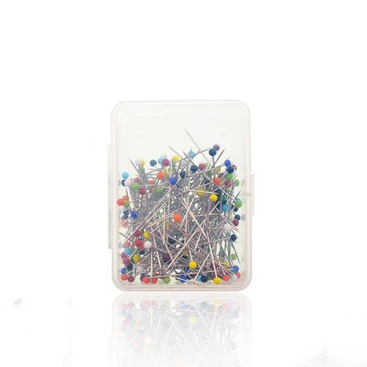 

100 шт./кор. цветные круглые стеклянные головки булавок стежки прямые толкающие иглы швейные принадлежности для шитья одежды DIY инструменты