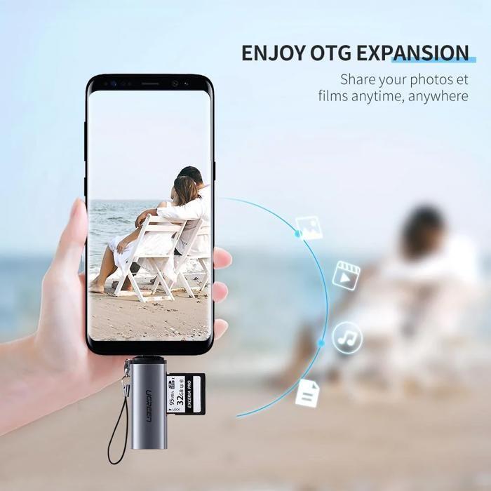 UGREEN USB C Lecteur de Cartes SD Micro SD TF SDXC SDHC Card Reader en Aluminium Compatible avec Mac