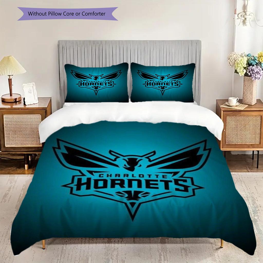 Vintage Hornets Jersey Bedding(1 * duvet cover + 2 * pillowcase, without core)Christmas birthday gift Duvet cover and pillowcase Soft and comfortable