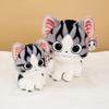 Authentic Cheese Cat Cartoon Super Cute Cat Plush Doll Healing Series Kitten Stuffed Doll Gift For Girls Birthday Gift Girlfriend 24cm