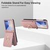 Ring Holder Crossbody Leather Wallet Card Slot Phone Case for Samsung Galaxy Z Flip 7 6 5 4 3 Flip7 FE Lanyard Protection Cover