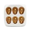 Halloween Skull Dice Skeleton Face Game Dice Resin 6 Sided Board Game Dice Novelty Party Toy Home Decorations