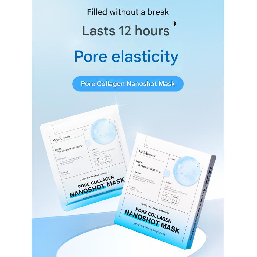 MediAnswer Kollagen Nanoshot Maske (Beruhigend / Porenverfeinernd / Vita / Echter Haut-Fit) (10 Optionen)